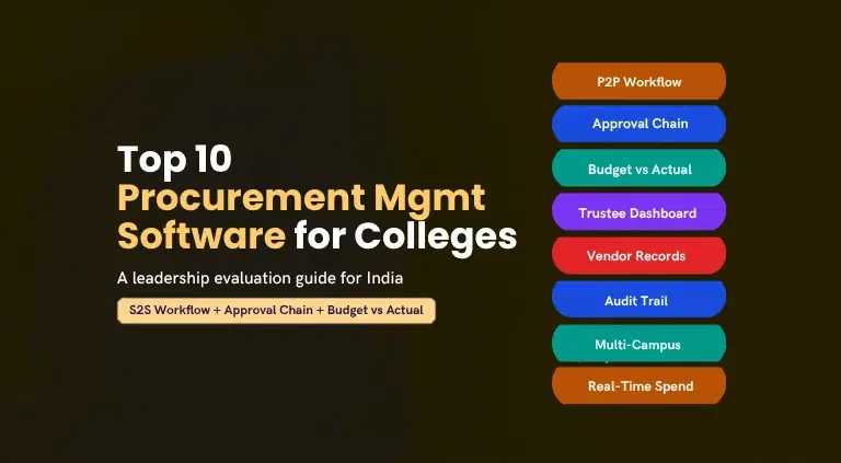 Top 10 Procurement Management Software for Colleges in India