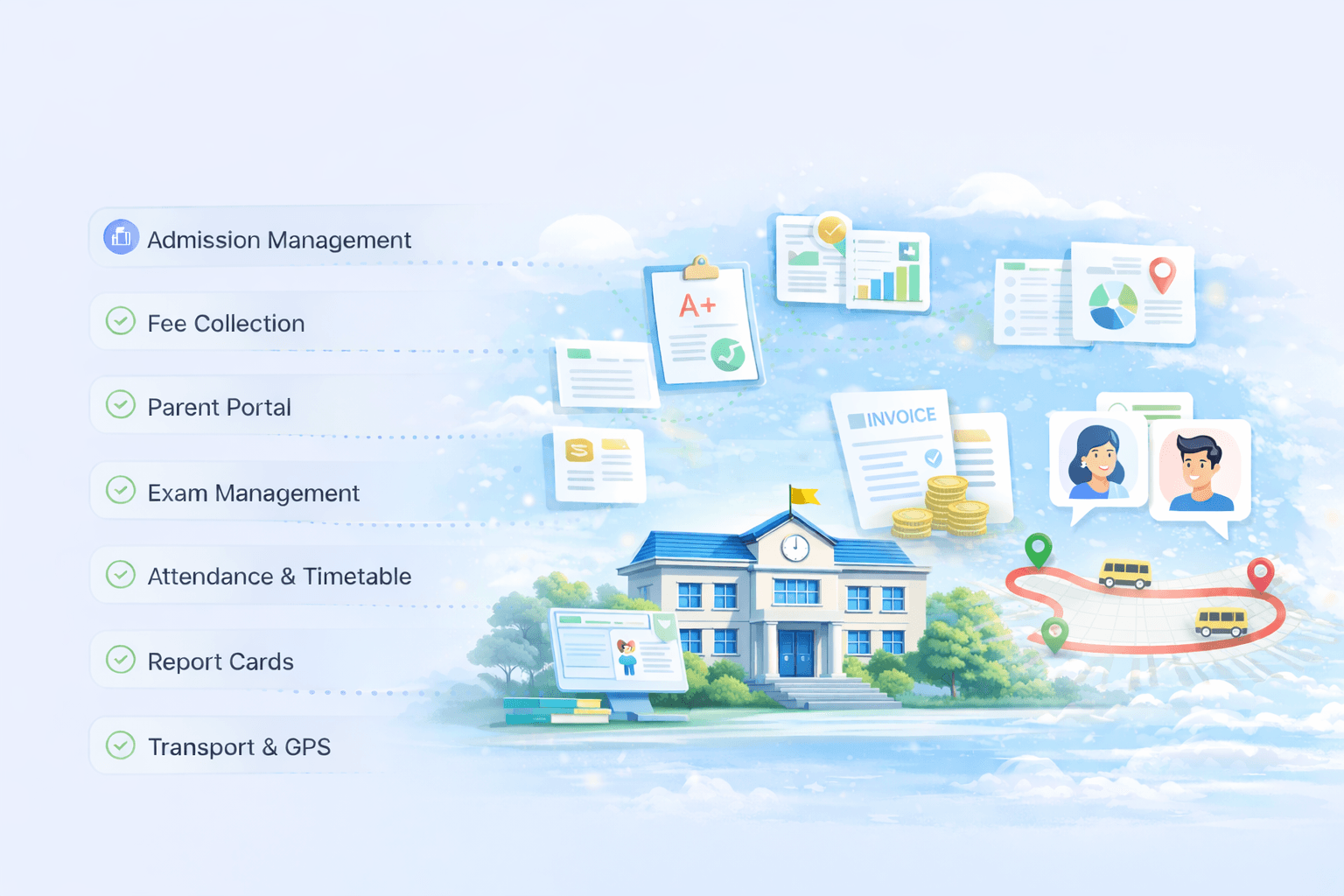 Built for K-12 Schools - Primary to Class 12 ERP solution