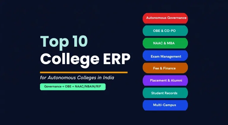 Top 10 College ERP Software for Autonomous Colleges in India