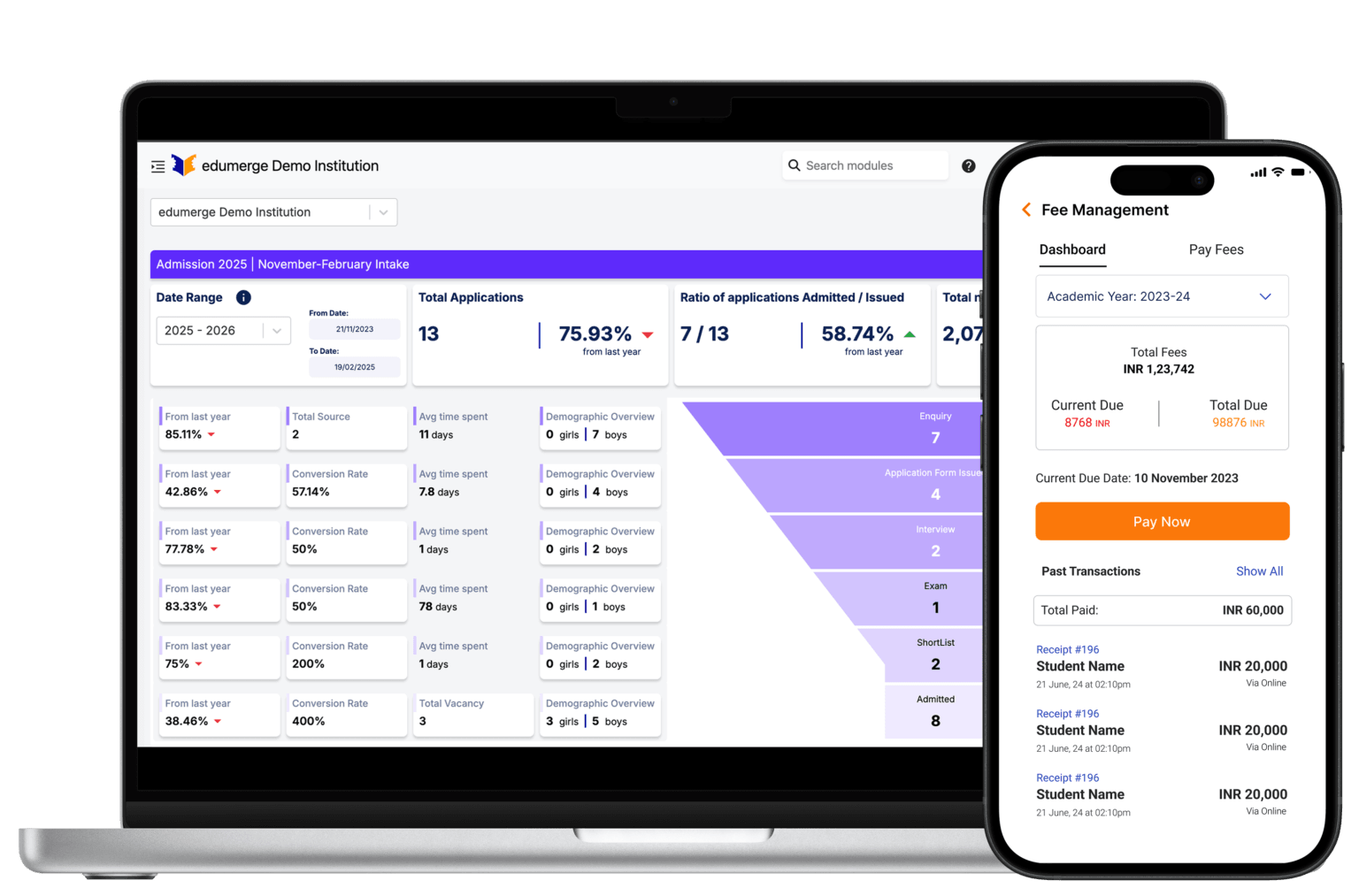 EduMerge Dashboard Interface