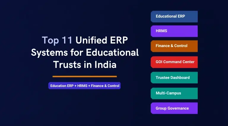 Top 11 Unified ERP Systems for Educational Trusts in India