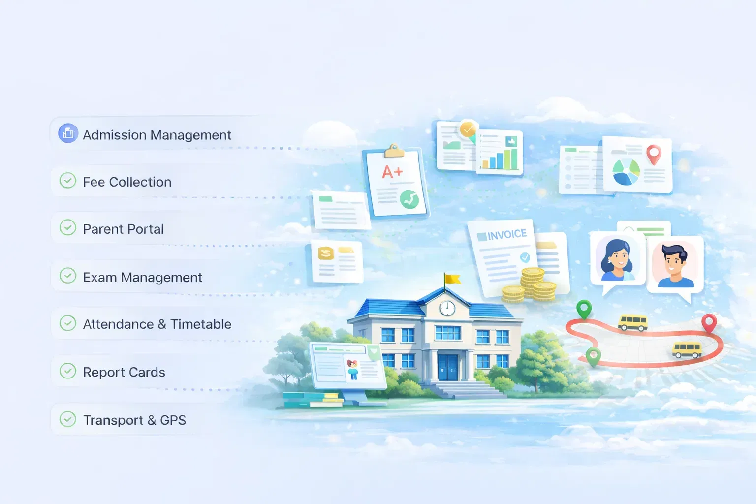 Built for K-12 Schools - Primary to Class 12 ERP solution
