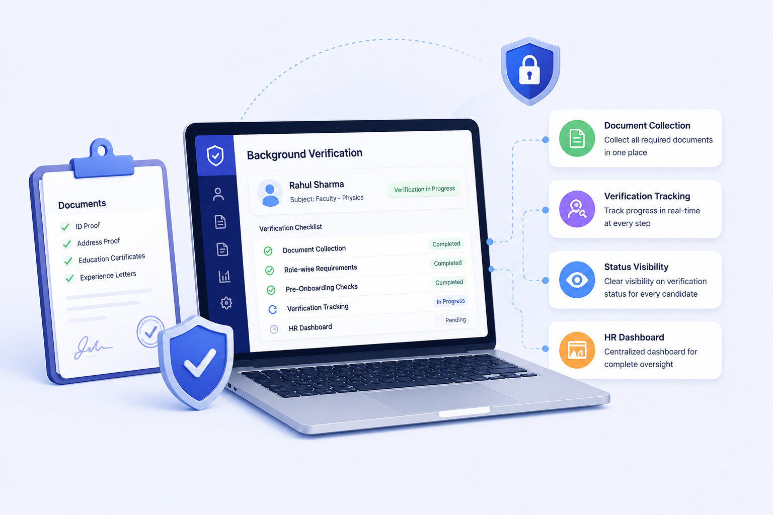 edumerge background verification module for streamlining check processes for every new hire