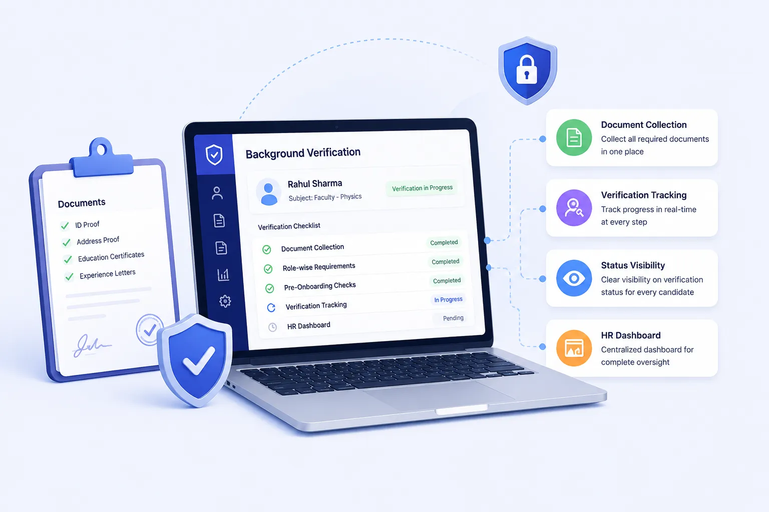 edumerge background verification module for streamlining check processes for every new hire