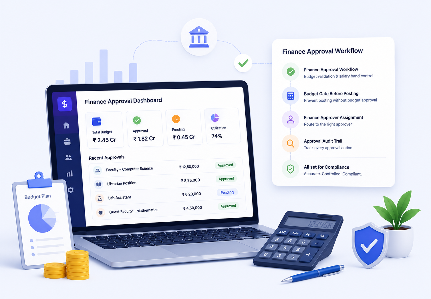 edumerge budgeting & finance approval module to keep your headcount & salary commitments within approved limits