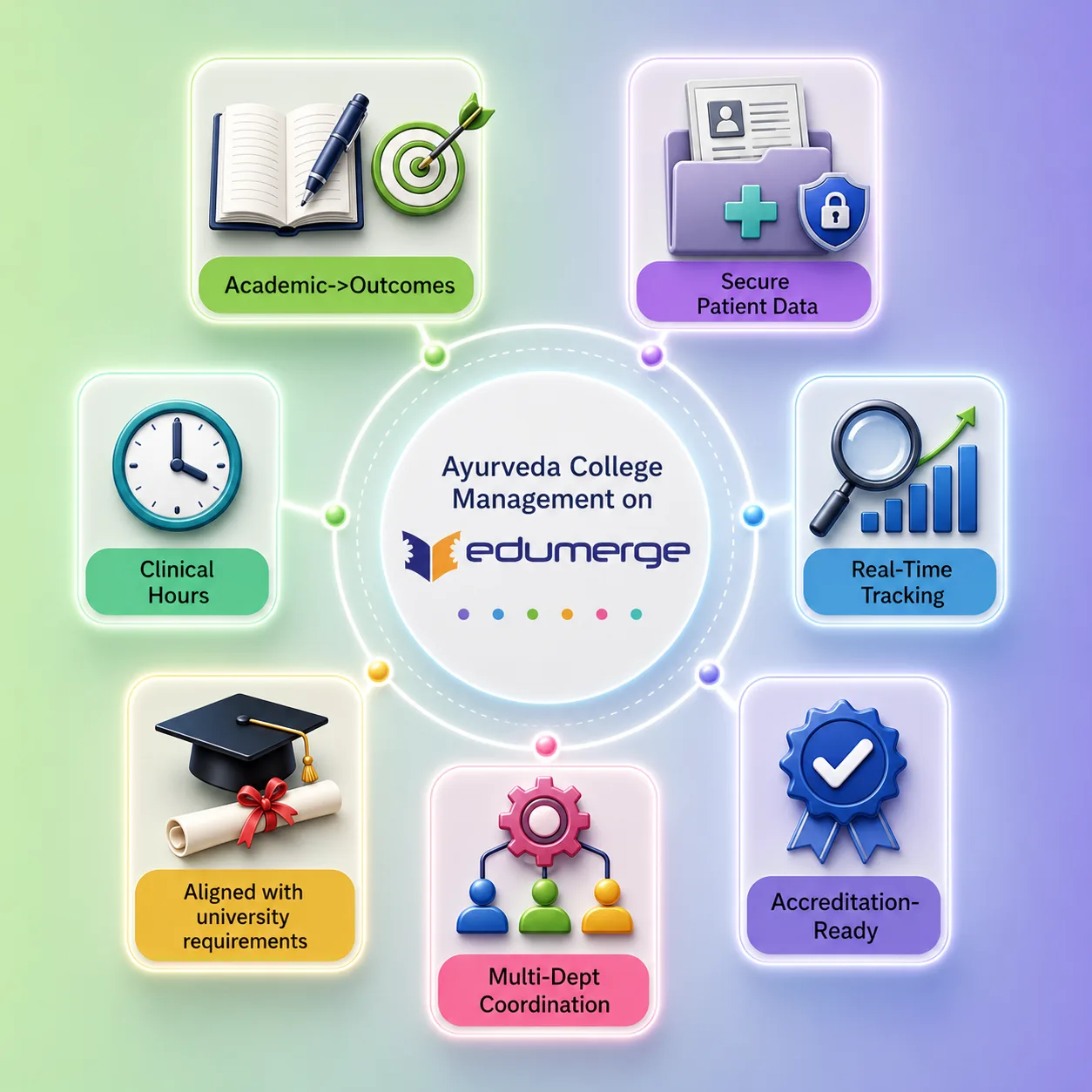 edumerge AYUSH ERP with clinical training workflows